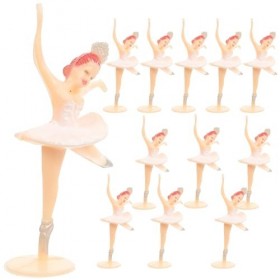 Yardwe Mini Ballet Girl Figurine 12 Pcs Miniature Ballerine Fille Jouets Playset Poupée Jouet Danse Fille Cupcake Toppers pou