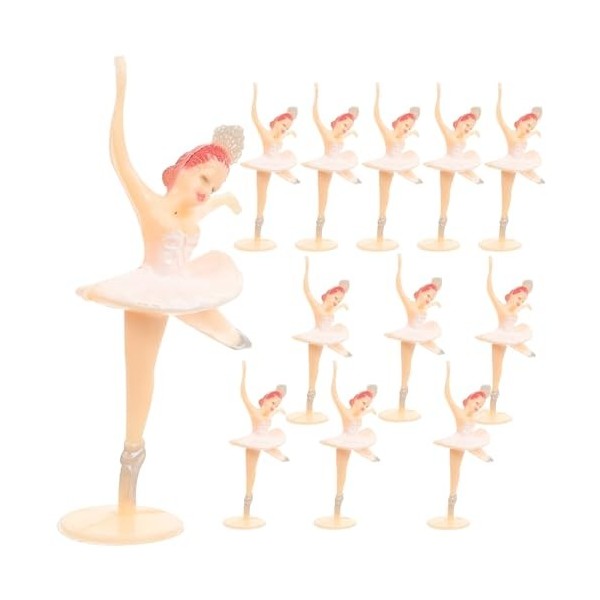 Yardwe Mini Ballet Girl Figurine 12 Pcs Miniature Ballerine Fille Jouets Playset Poupée Jouet Danse Fille Cupcake Toppers pou