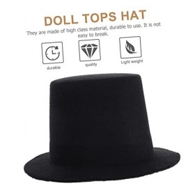 SAFIGLE 2 Pièces Chapeau Mini Casquette De Clown Accessoires De Costume De Poupée Bonbons Décor DAccent Noir Mini Casquette 