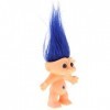 KESOTO Poupée Troll Mini Figurines Poupée Drôle Cadeau danniversaire pour Enfant - Bleu, 10cm