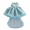 Hinleise Ensemble de vêtements de poupée pour poupée American Girl de 45,7 cm – Robe de princesse bleue pour accessoire de po