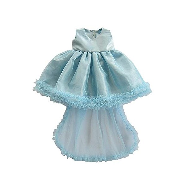 Hinleise Ensemble de vêtements de poupée pour poupée American Girl de 45,7 cm – Robe de princesse bleue pour accessoire de po