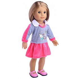 Hinleise Ensemble de vêtements de poupée pour poupée American Girl de 45,7 cm – Tenue mignonne pour accessoire de poupée Our 