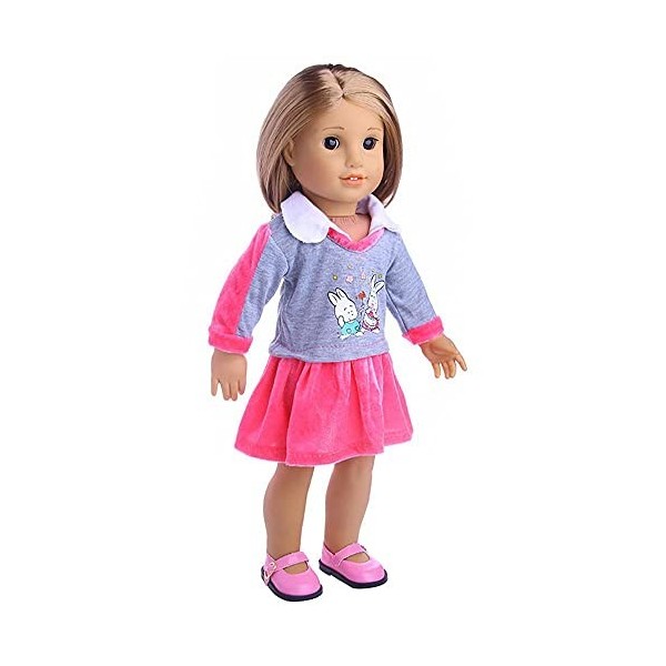 Hinleise Ensemble de vêtements de poupée pour poupée American Girl de 45,7 cm – Tenue mignonne pour accessoire de poupée Our 