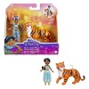 Disney Princesses Disney Coffret avec mini-poupée articulée Jasmine et figurine de son tigre Rajah, à collectionner, Jouet En