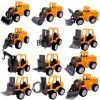 LKNBIF Véhicules de Construction, Mini Voiture Jouet, 12 Pièce Mini Figurines de Véhicules de Construction Véhicules Dingéni