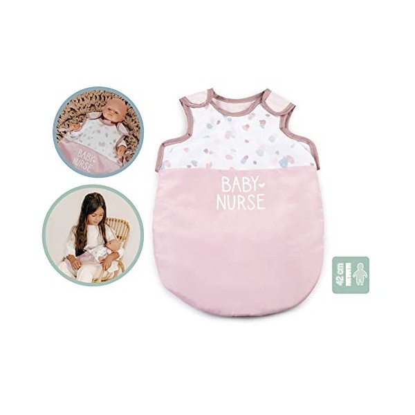 Smoby - Baby Nurse - Turbulette - pour Poupons et Poupées - Gigoteuse en Tissu - 220320WEB