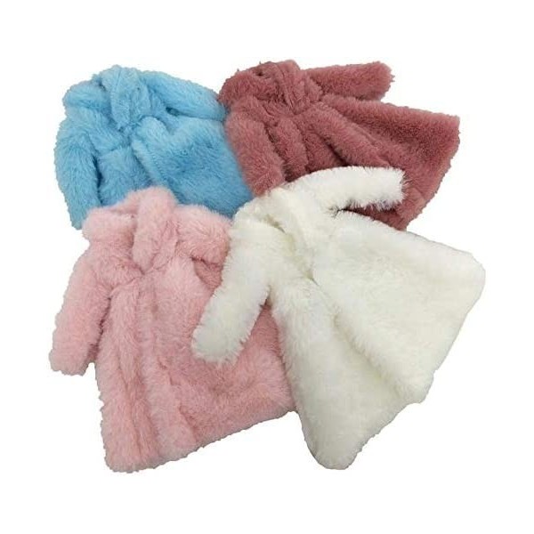 FUFUYO Lot de 4 manteaux à manches longues pour poupée de 29,8 cm en flanelle - Vêtements dhiver décontractés