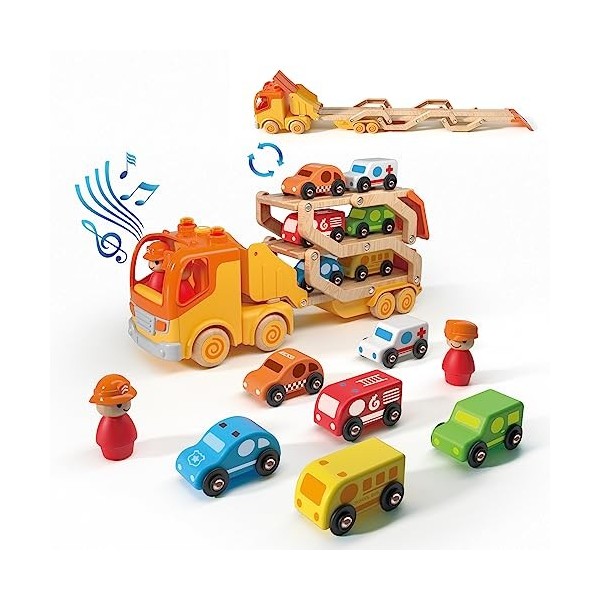 Wanborns Jouets en bois pour camion remorque