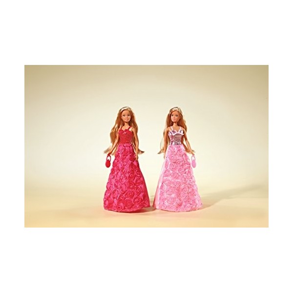 Simba Steffi Love Princess Gala Fashion 105739003 Lot de 2 poupées de Jeu en Forme de Princesse dans Une Magnifique Robe Rose