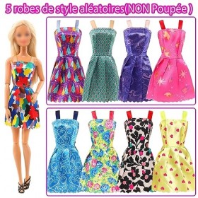 Festfun 10 Vêtement de Poupée de 11,5 Pouces 5 Tops 5 Pantalons Vêtement avec 5 Robes de Poupée de 11,5 Pouces