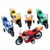 SWZY Lot de 5 Moto en Alliage,Jouet de Moto pour Enfants Push Et Go Friction Powered Auto Jouets pour Garçons Et Filles Inert