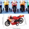 SWZY Lot de 5 Moto en Alliage,Jouet de Moto pour Enfants Push Et Go Friction Powered Auto Jouets pour Garçons Et Filles Inert