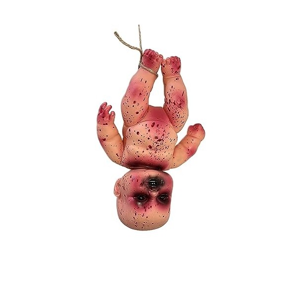 Poupée dhalloween, poupée effrayante dhalloween Zombie, Jouet de décoration de Maison hantée avec Faux Sang réaliste, poupé