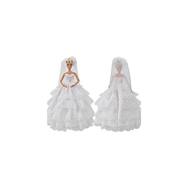 Fat-catz-copy-catz Robe de mariée blanche pour poupées