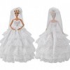 Fat-catz-copy-catz Robe de mariée blanche pour poupées
