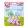 Heless 8791-Vêtements Amusants, Set de 3 Chaussettes aux Motifs colorés en 3 Designs, pour poupées et Animaux en Peluche de 2