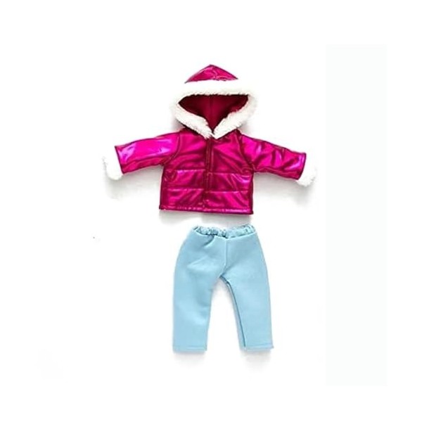 Aeromdale Vêtements de poupée pour poupée américaine de 46 cm - Doudoune T-shirt Pantalon Custume Tenues Accessoire - E