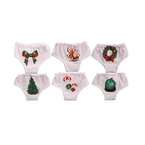 Uteruik Le sous-vêtement de la poupée pour Les vêtements de poupée American Girl de 18 Pouces, modèle de Noël, 6pcs neiku-A 