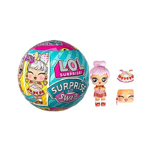 L.O.L. Surprise! Surprise Swap Tots - 1 Poupée à Collectionner Parmi Un Assortiment de 9, avec Un Visage Interchangeable et 2