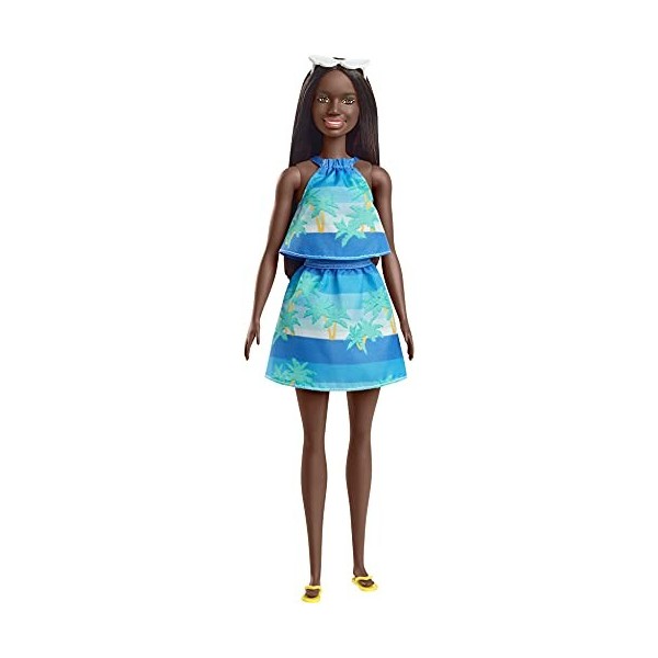 Barbie Aime les Océans poupée brune avec tenue et accessoires fabriqués à partir de plastique recyclé, jouet pour enfant, GRB