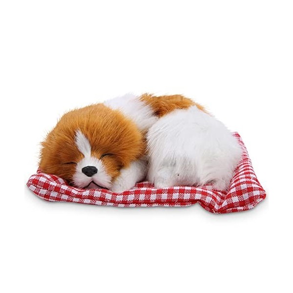 Belle Poupée de Chien de Simulation, Jouets en Peluche pour Enfants, Poupée Animale en Peluche, Jouet pour Chiens Endormis av