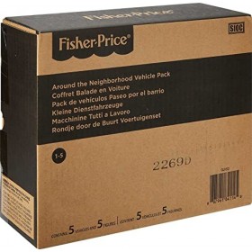 Fisher-Price Little People Coffret Balade en Voiture, 5 véhicules à pousser et 5 figurines Little People, jouet pour enfant o