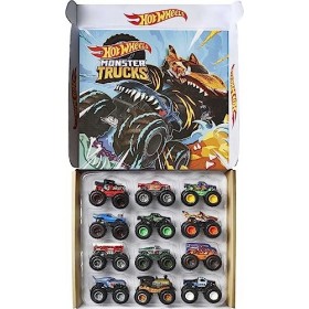 Hot Wheels Monster Trucks Coffret Chaos Ultime 12 Voitures aux Roues Géantes, Véhicules à LÉchelle 1/64, Jouet Pour enfant, 