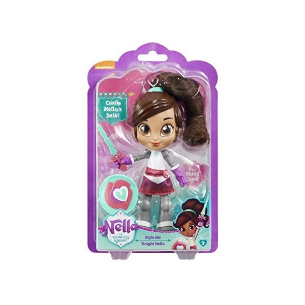 Goliath The Princess Knight Nickelodeon Princesse Style Me-Chevalier Nella-Figurine à coiffer et Accessoires