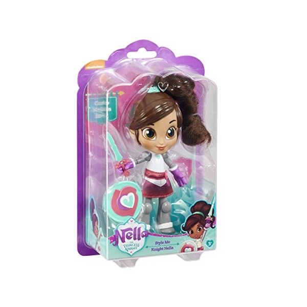 Goliath The Princess Knight Nickelodeon Princesse Style Me-Chevalier Nella-Figurine à coiffer et Accessoires