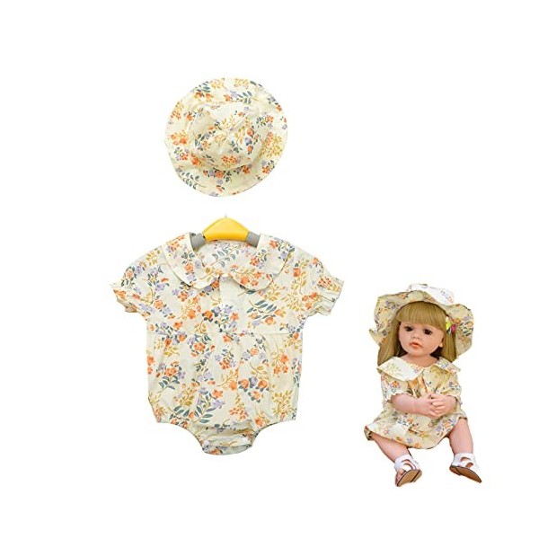 ZIYIUI 55cm 22 Pouces Vêtements de Poupée pour New Born Baby Coton Simulation Reborn Vêtements de poupée