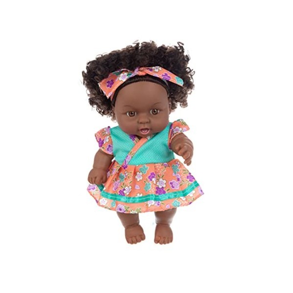 Eyccier Baby Baby Dolls Black Reborn Baby Dolls 7,87 Pouces Afro-américain bébé poupée Mobile conjointe à Vie Black Reborn Do