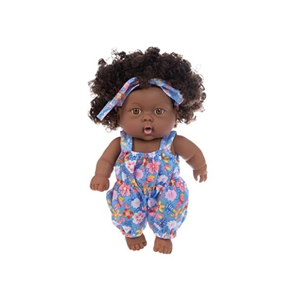 Eyccier Baby Baby Dolls Black Reborn Baby Dolls 7,87 Pouces Afro-américain bébé poupée Mobile conjointe à Vie Black Reborn Do