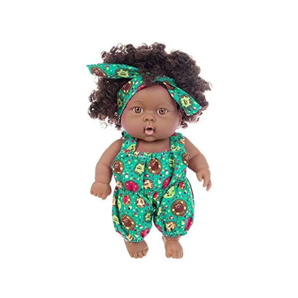 Eyccier Baby Baby Dolls Black Reborn Baby Dolls 7,87 Pouces Afro-américain bébé poupée Mobile conjointe à Vie Black Reborn Do