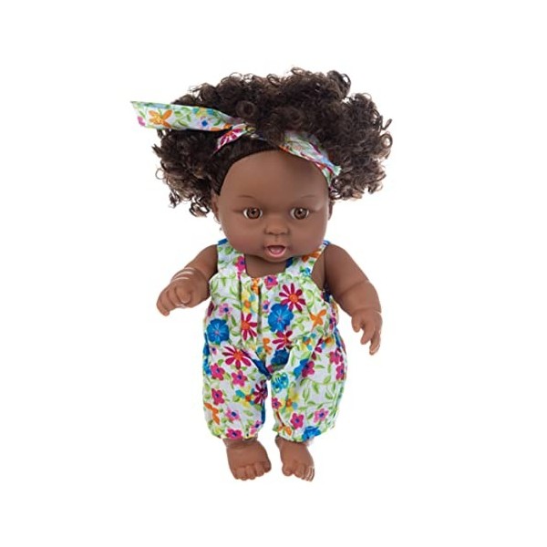 Eyccier Baby Baby Dolls Black Reborn Baby Dolls 7,87 Pouces Afro-américain bébé poupée Mobile conjointe à Vie Black Reborn Do