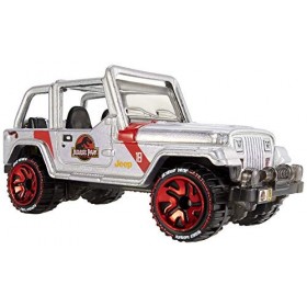 Hot Wheels id&nbsp;voiture Jeep Jurassic Park avec puce&nbsp;NFC intégrée, identification unique, échelle 1/64, jouet pour enfant, 8 an