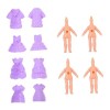 NOLITOY 12 Pièces Corps De Poupée Accessoire De Fabrication De Poupée Modèle De Poupée De Corps Poupée Féminine Fournitures D