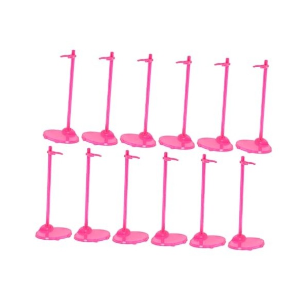 ibasenice 12 Pièces Poupée Stand Action Figure Rack Modèle Présentoir Support De Poupée en Plastique Miniature Jouets Support