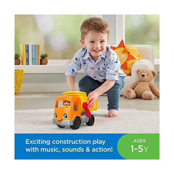 Fisher-Price Little People Work Together Dump Truck Musical Toddler Toy GKR56