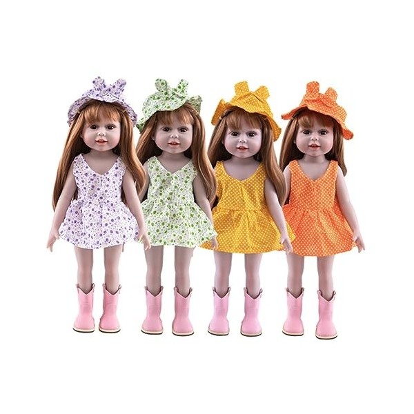 Totority Poupées pour Les Filles Orange Costume Filles Costume Poupée Costumes pour Les Filles Poupée Vêtements pour Les Fill