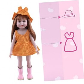 Totority Poupées pour Les Filles Orange Costume Filles Costume Poupée Costumes pour Les Filles Poupée Vêtements pour Les Fill