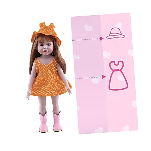 Totority Poupées pour Les Filles Orange Costume Filles Costume Poupée Costumes pour Les Filles Poupée Vêtements pour Les Fill