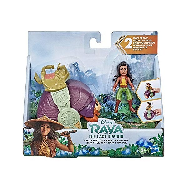 Disney, Raya et Le Dernier Dragon, Mini Figurines Raya et Tuk Tuk, poupée pour Enfants, dès 3 Ans