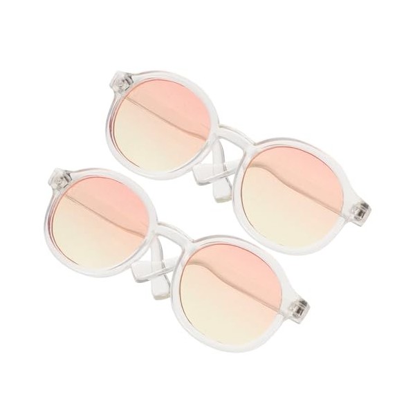 Toyvian 2 Paires De Lunettes De Soleil Poupée Accessoires Poupée Lunettes Poupée Photo Accessoires Mini Poupée Lunettes Éléga