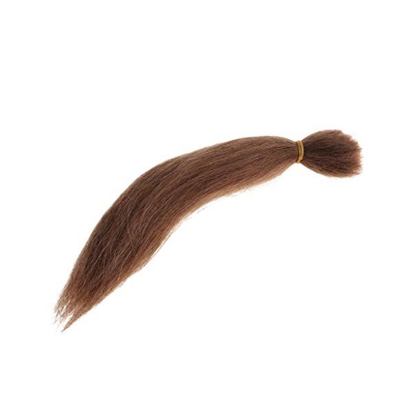 freneci 23cm DIY Mohair Perruque Cheveux Raides pour Reborn Doll Accs DIY Making Dark Brown