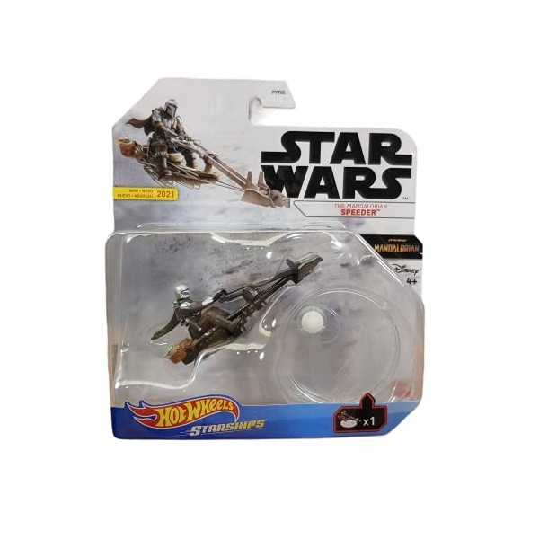 Hot Wheels 2021 Star Wars Starships Mandalorian Speeder with Grogu