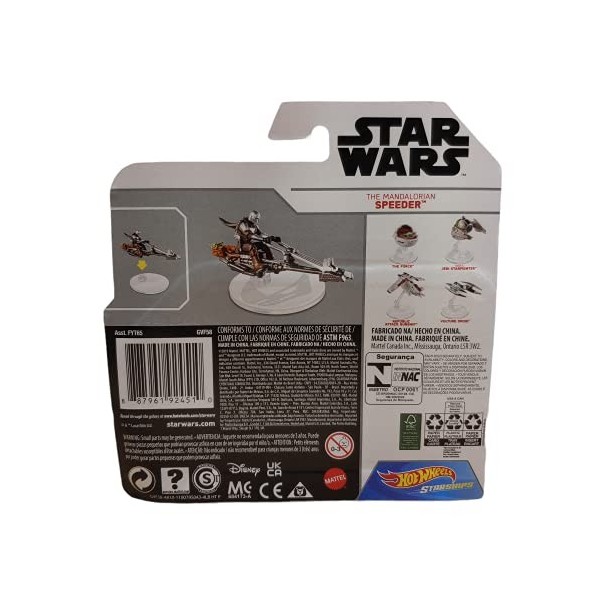 Hot Wheels 2021 Star Wars Starships Mandalorian Speeder with Grogu