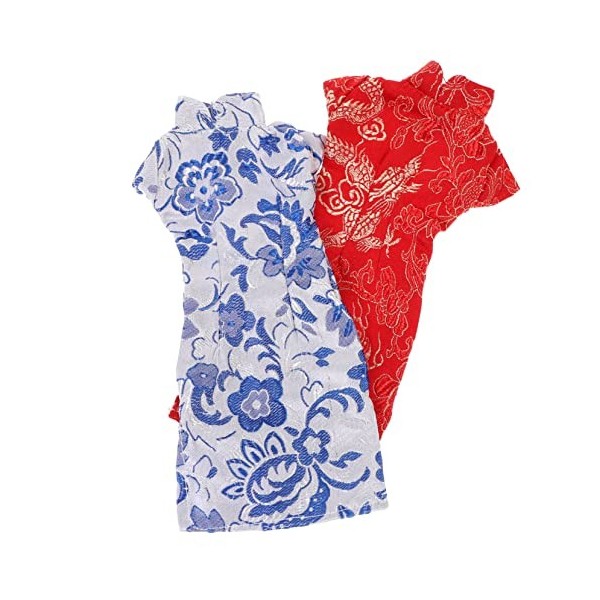 Totority 2 Pièces Poupée Cheongsam Vêtements Bébé Poupée Playset Jouet Filles Poupée Robe Jouet dapprentissage Bébé Poupée V