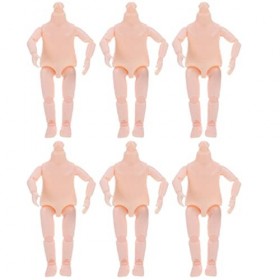 STOBOK 6 Pièces Accessoires De Poupée Nue Poupées pour Enfants Poupées à Rotule Forme De Robe De Poupée Articulations Poupées
