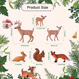UTRUGAN 6 PCS Figurine Animaux de la Foret Décoration Mini Figure danimaux Réaliste en PVC Modèle de Cerf Réaliste Miniature